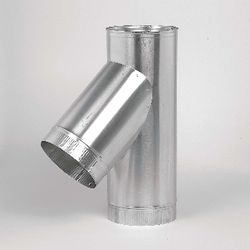 Enkelwandig rookgas T-stuk, Ubbink Ubigas, 130mm, aluminium